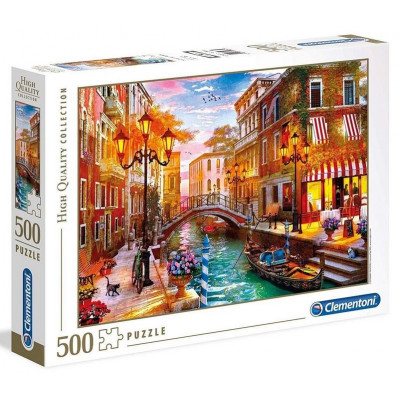 CLEMENTONI Puzzle Západ slunce nad Benátkami 500 dílků