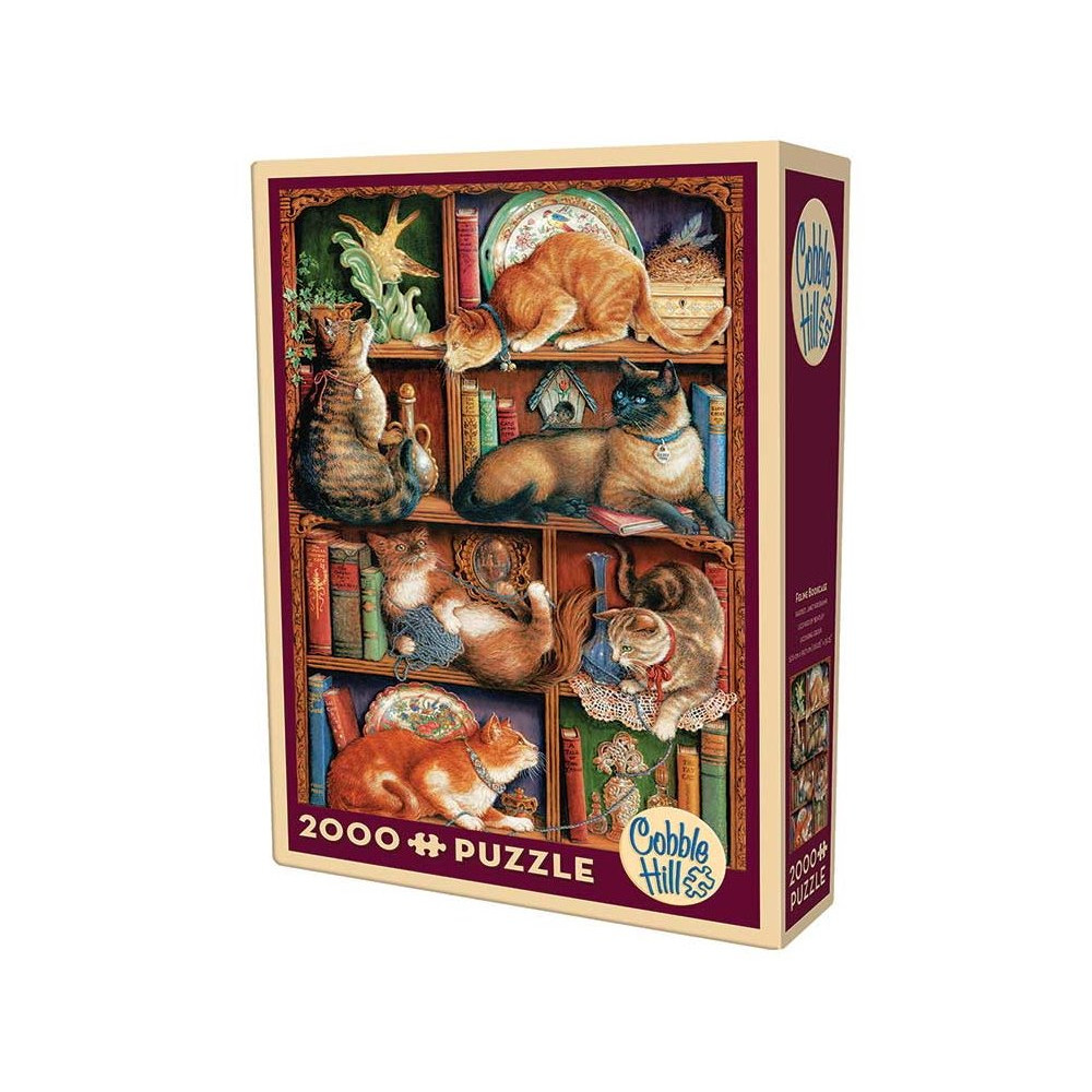 COBBLE HILL Puzzle Kočičí knihovna 2000 dílků