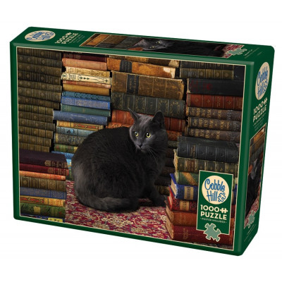 COBBLE HILL Puzzle Kočka v knihovně 1000 dílků