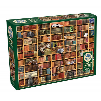 COBBLE HILL Puzzle Kočičí knihovna 1000 dílků