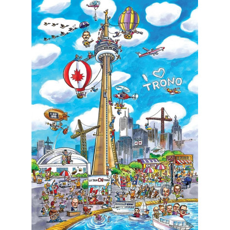 COBBLE HILL Puzzle Doodle Town: Toronto 1000 dílků ~ 2