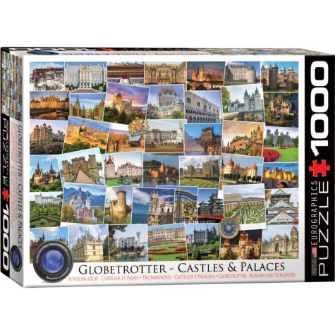 EUROGRAPHICS Puzzle Světoběžník - Hrady a zámky 1000 dílků ~ 1