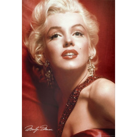 EUROGRAPHICS Puzzle Marilyn Monroe: Červený portrét 1000 dílků ~ 2