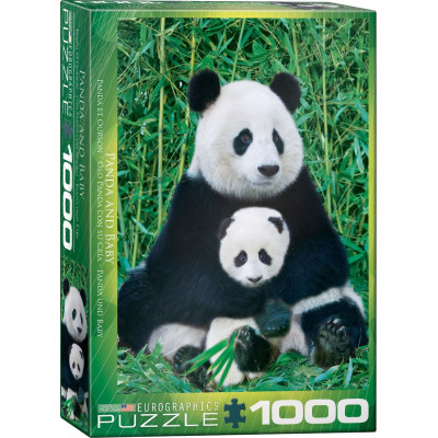 EUROGRAPHICS Puzzle Panda a mládě 1000 dílků