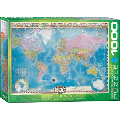 EUROGRAPHICS Puzzle Politická mapa světa 1000 dílků