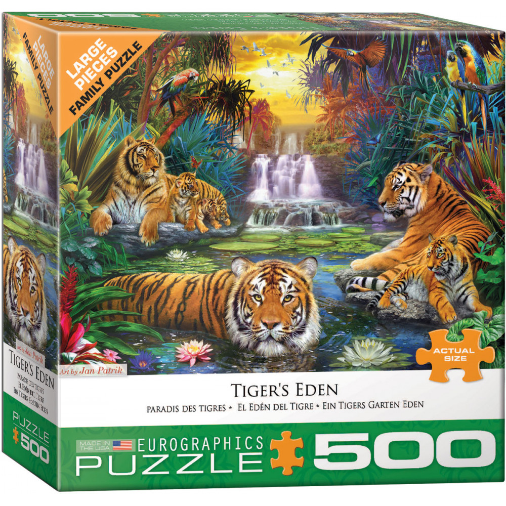 EUROGRAPHICS Puzzle Tygří ráj XL 500 dílků