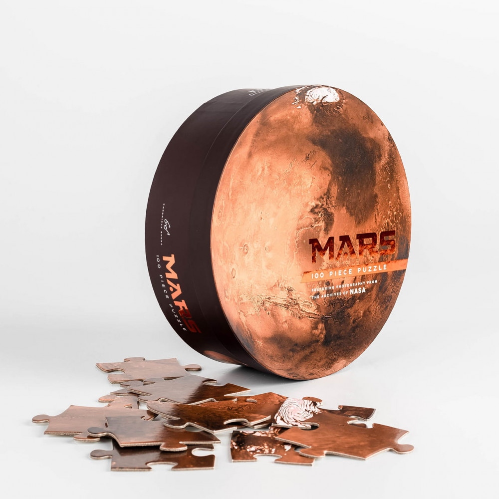 Kulaté puzzle Planeta Mars 100 dílků