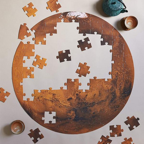 Kulaté puzzle Planeta Mars 100 dílků