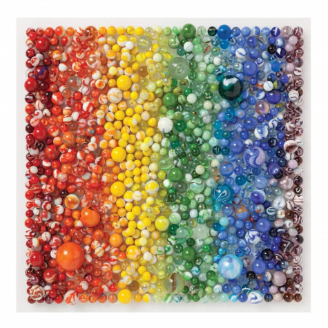 GALISON Čtvercové puzzle Duhové skleněnky 500 dílků ~ 2