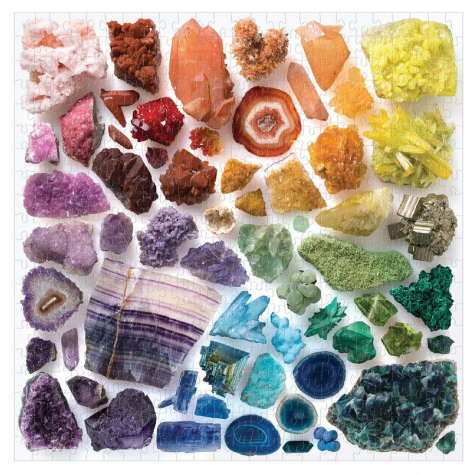 GALISON Čtvercové puzzle Duhové krystaly 500 dílků ~ 3