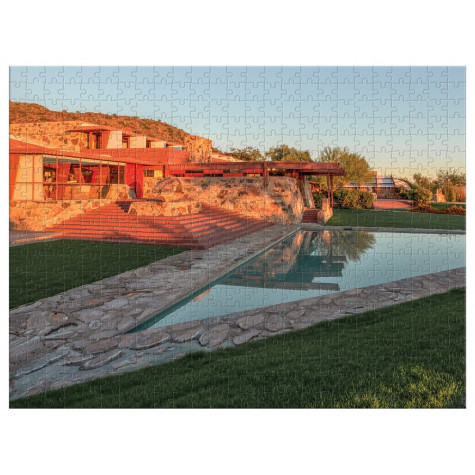 GALISON Oboustranné puzzle Frank Lloyd Wright: Taliesin a Taliesin West 500 dílků