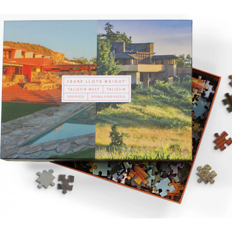 GALISON Oboustranné puzzle Frank Lloyd Wright: Taliesin a Taliesin West 500 dílků