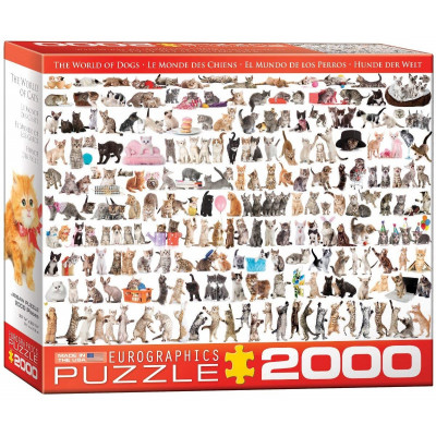 EUROGRAPHICS Puzzle Svět koček 2000 dílků