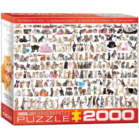 EUROGRAPHICS Puzzle Svět koček 2000 dílků ~ 1