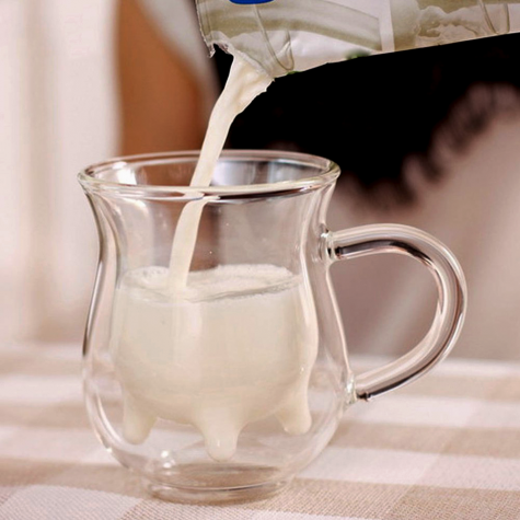 Skleněný hrneček na mléko 250 ml ~ 2