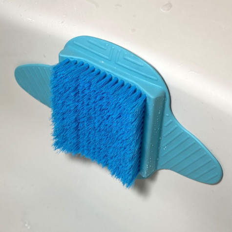 Čistící kartáč na nohy do sprchy - modrý