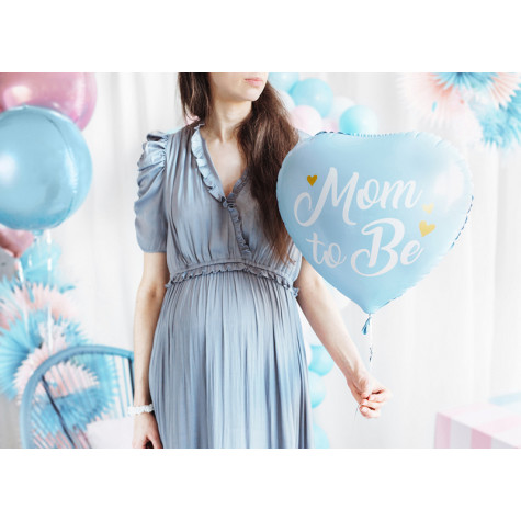 Fóliový balónek 35 cm - Mom to Be - modrý ~ 3