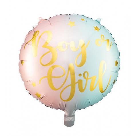 Fóliový balónek 35 cm barevný - Boy or Girl