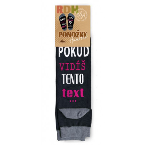 Pánské ponožky - Nerušit, přemýšlím - vel. 43-46 ~ 2