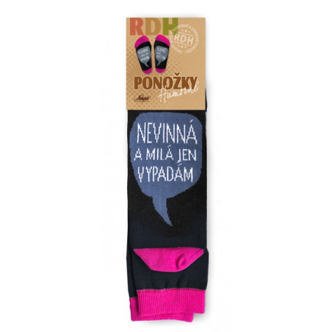 Dámské ponožky - Nevinná a milá jen vypadám - vel. 39-42 ~ 2
