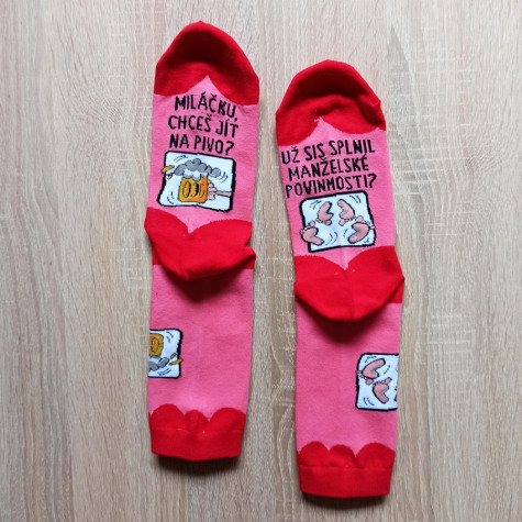 Veselé ponožky - Miláčku, chceš jít na pivo?