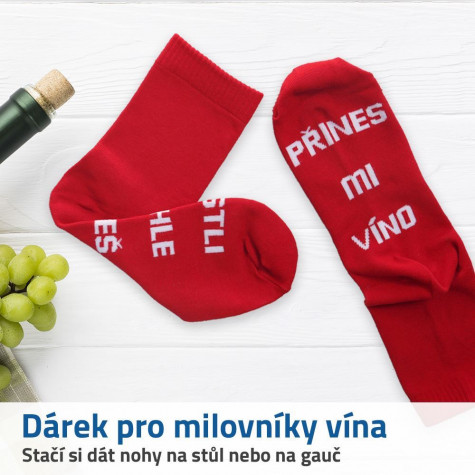 Ponožky - Přines mi víno - vel. uni