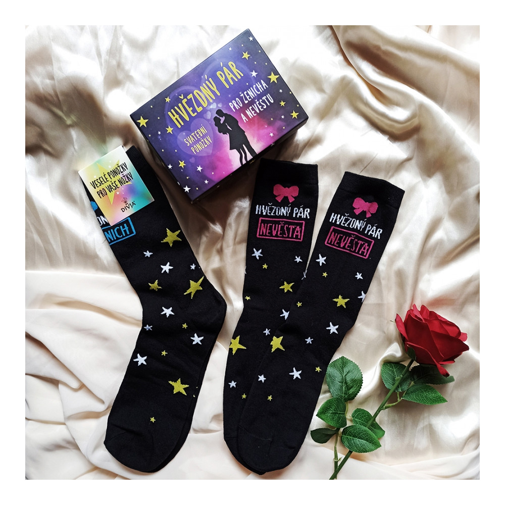 Veselé ponožky - Hvězdný pár sada