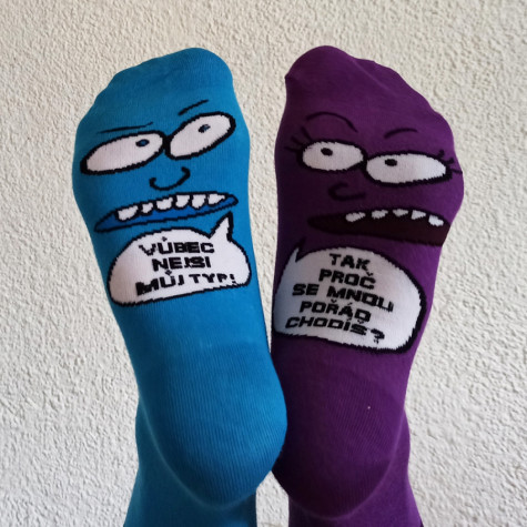 Veselé ponožky - Vůbec nejsi můj typ ~ 3