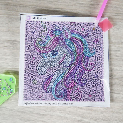 Diamantové malování pro děti - jednorožec velký ~ 2
