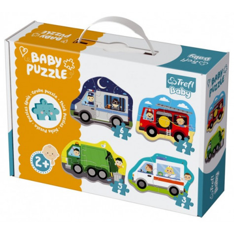 Trefl Puzzle baby Dopravní prostředky 4v1 3, 4, 5, 6 dílků 2+
