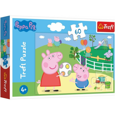 Tref Puzzle Prasátko Peppa/Peppa Pig Zábava s přáteli 60 dílků