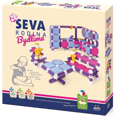 Stavebnice Seva Rodina Bydlíme 564ks v krabici