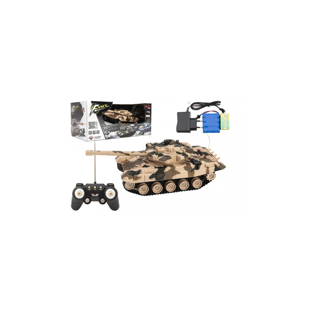 Tank RC plast 27cm 40MHz na baterie+dobíjecí pack se zvukem