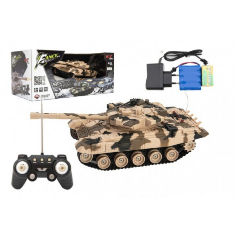 Tank RC plast 27cm 40MHz na baterie+dobíjecí pack se zvukem