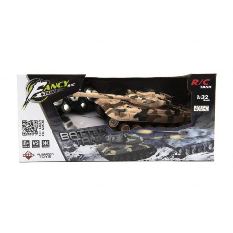 Tank RC plast 27cm 40MHz na baterie+dobíjecí pack se zvukem