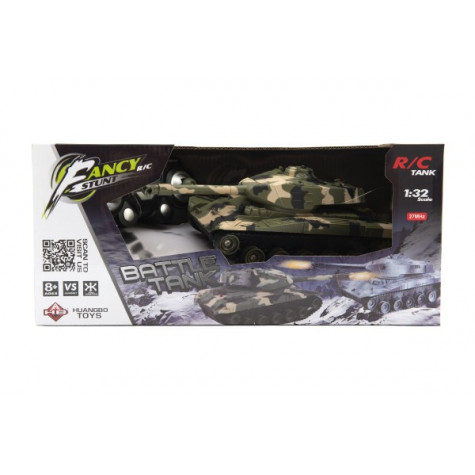 Tank RC plast 27cm 27MHz na baterie+dobíjecí pack se zvukem