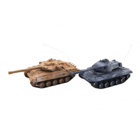 Tank RC 2ks 25cm tanková bitva+dobíjecí pack 27MHZ a 40MHz se zvukem se světlem