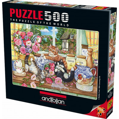 ANATOLIAN Puzzle Kočky v kuchyni 500 dílků