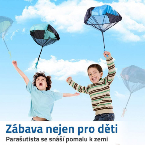 Vrhací parašutista s padákem ~ 2