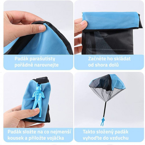 Vrhací parašutista s padákem ~ 3
