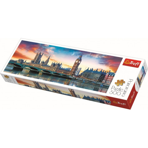 Trefl Puzzle Big Ben a Westminsterský palác, Londýn panorama 500 dílků
