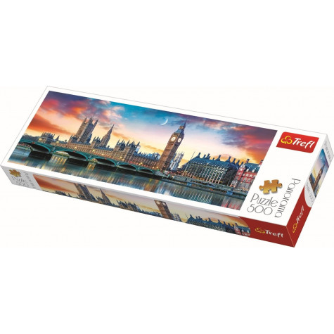 Trefl Puzzle Big Ben a Westminsterský palác, Londýn panorama 500 dílků