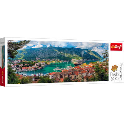 Trefl Puzzle Kotor, Montenegro panorama 500 dílků