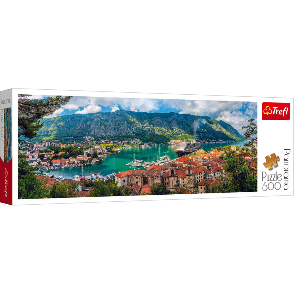 Trefl Puzzle Kotor, Montenegro panorama 500 dílků