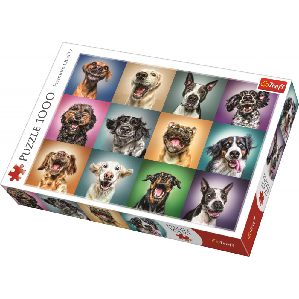 Trefl Puzzle Legrační psí portréty 1000 dílků