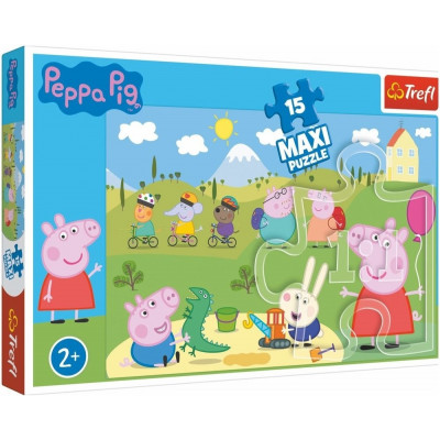 Trefl Puzzle Prasátko Peppa/Peppa Pig Šťastný den 15 dílků