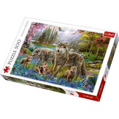 TREFL Puzzle Vlci v lese 500 dílků