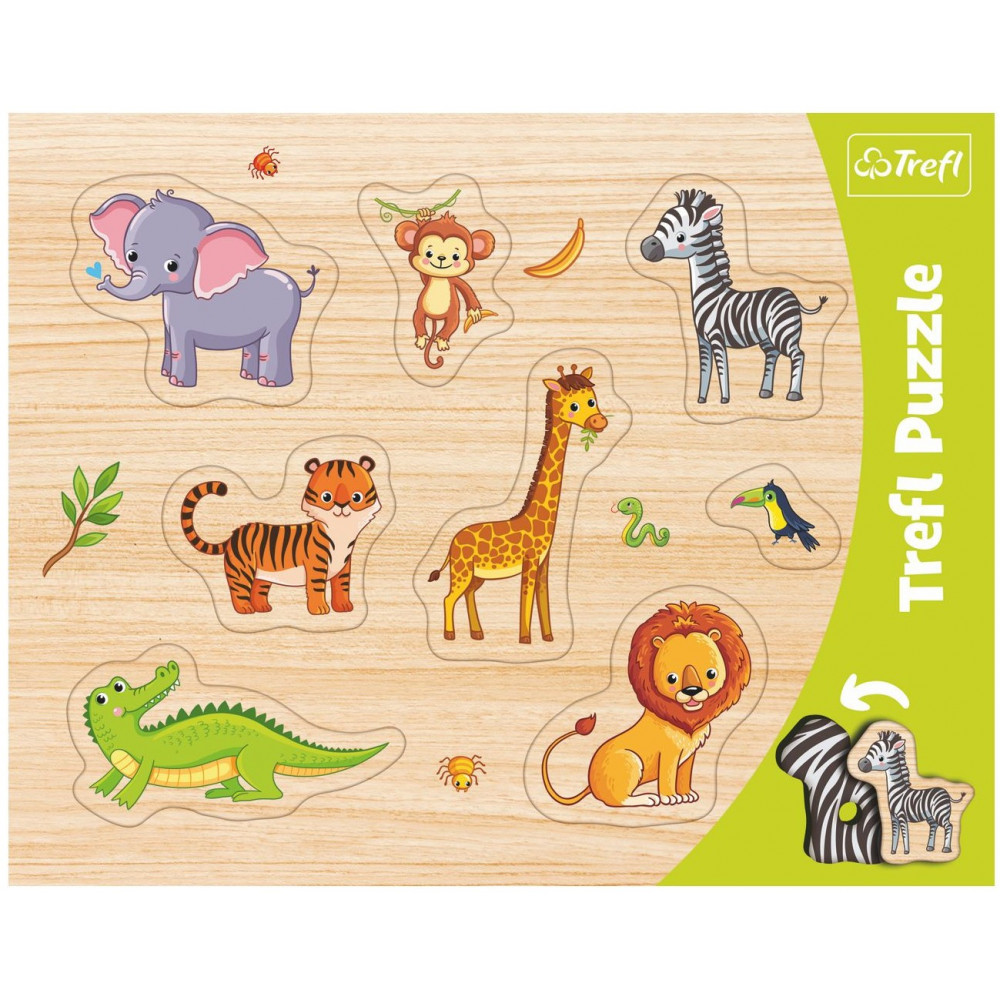 Trefl Vkládačka/Puzzle deskové obrysové - Zvířátka ZOO