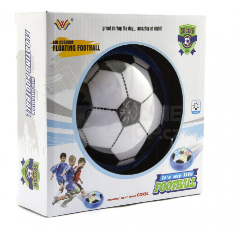 Air Disk fotbalový míč vznášející se plast 14cm na baterie se světlem
