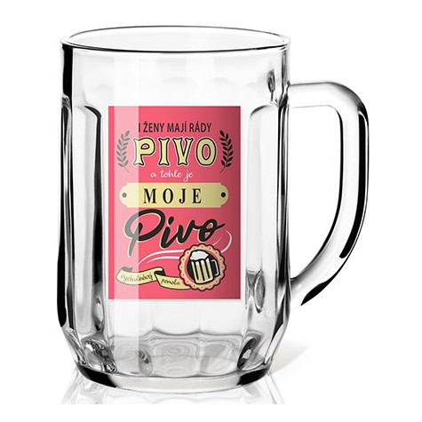 Nekupto Dárková sklenice na pivo 0,3l - I ženy mají rády pivo ~ 1